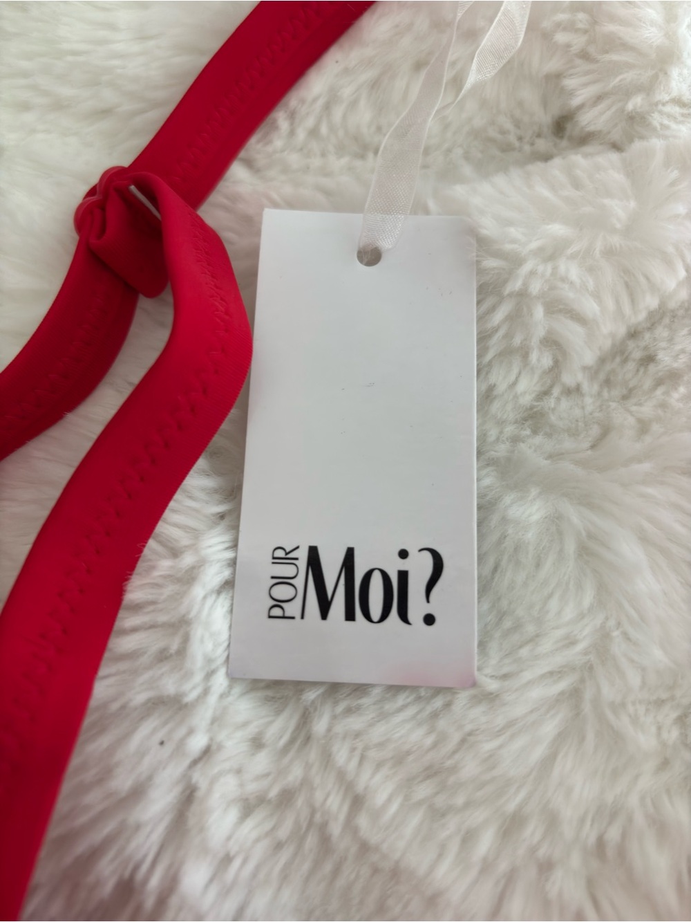 Pour Moi? Getaway Halter Underwire Swim Top in Red Size UK 36F/US 36G NEW Ruffle - Picture 11 of 13